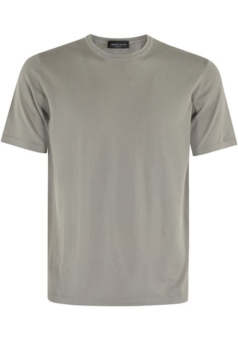 crewneck t-shirt man army green ROBERTO COLLINA | RB10021RB1024